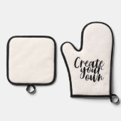 Erstellen Sie Ihren eigenen Oven Mitt Ofenhandschuh & Topflappen-Set (Vorderseite)