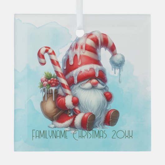 Erstellen Sie Ihren eigenen Peppermint Berries Wei Ornament Aus Glas (Vorderseite)