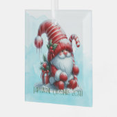 Erstellen Sie Ihren eigenen Peppermint Holly Weihn Ornament Aus Glas (Vorderseite links)