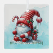 Erstellen Sie Ihren eigenen Peppermint Holly Weihn Ornament Aus Glas (Rückseite)