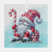 Erstellen Sie Ihren eigenen Peppermint Weihnachtsg Ornament Aus Glas (Rückseite)