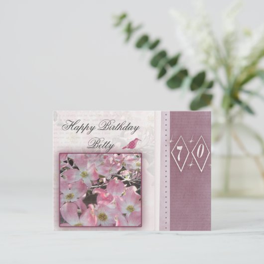 Erstellen Sie Ihren eigenen personalisierten 70. G Postkarte (Stehend Vorderseite)