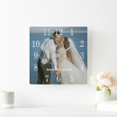 Erstellen Sie Ihren eigenen Personalisierten Namen Quadratische Wanduhr (Zuhause)