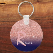 Erstellen Sie Ihren eigenen Personalisierten Rose Schlüsselanhänger (Vorderseite)