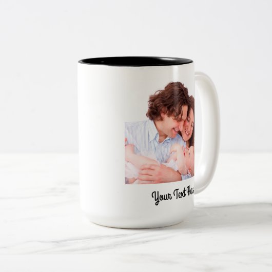 Erstellen Sie Ihren eigenen Personalisierten Text  Zweifarbige Tasse (VorderseiteRechts)