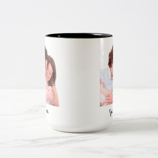 Erstellen Sie Ihren eigenen Personalisierten Text Zweifarbige Tasse (Mittel)