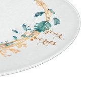 Erstellen Sie Ihren eigenen Pfirsich und Aquamarin Schneidebrett (Ecke)