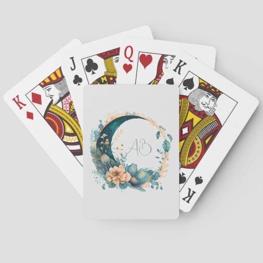 Erstellen Sie Ihren eigenen Pfirsich und Aquamarin Spielkarten (Rückseite)