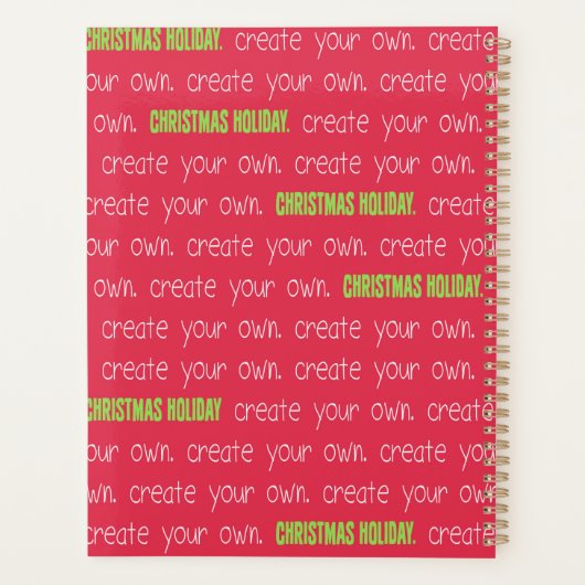 Erstellen Sie Ihren eigenen Planer (Standard) (Rückseite)