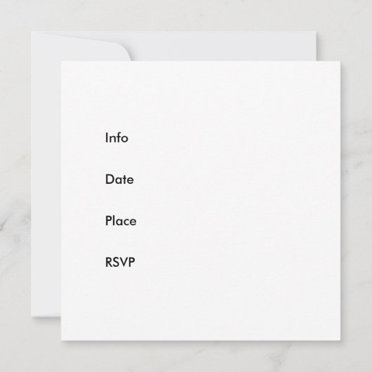 Erstellen Sie Ihren eigenen Platz 6 Einladung (Rückseite)