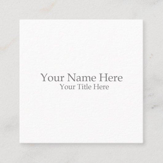 Erstellen Sie Ihren eigenen Platz Quadratische Visitenkarte (Vorderseite)
