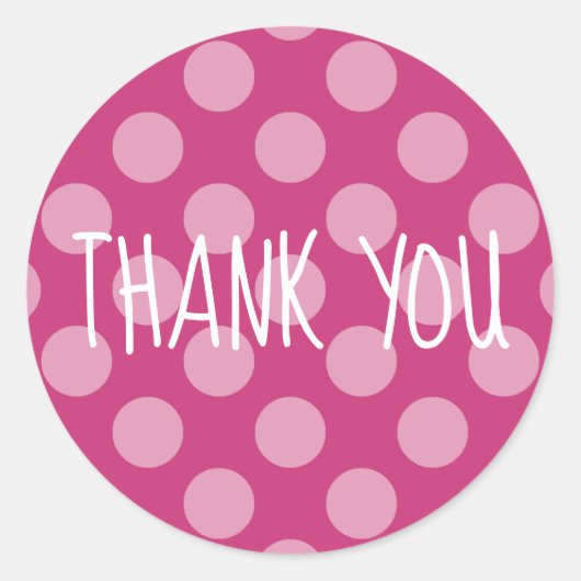 Erstellen Sie Ihren eigenen Polka Dot Vielen Dank Runder Aufkleber (Vorderseite)
