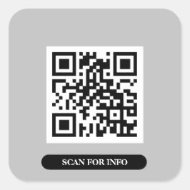 Erstellen Sie Ihren eigenen QR-Code Beruflich Silv Quadratischer Aufkleber