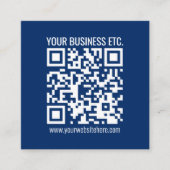 Erstellen Sie Ihren eigenen QR-Code | Blau Begleitkarte (Vorderseite)