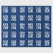 Erstellen Sie Ihren eigenen QR-Code | Blau Geschenkpapier (Flach)