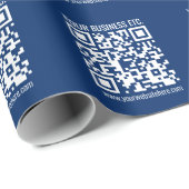 Erstellen Sie Ihren eigenen QR-Code | Blau Geschenkpapier (Rolleneckpunkt)