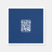 Erstellen Sie Ihren eigenen QR-Code | Blau Serviette (Vorderseite)