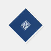 Erstellen Sie Ihren eigenen QR-Code | Blau Serviette (Ecke)