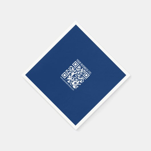 Erstellen Sie Ihren eigenen QR-Code | Blau Serviette (Ecke)