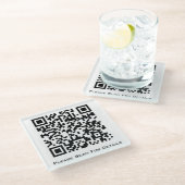 Erstellen Sie Ihren eigenen QR-Code für Ihr Untern Glasuntersetzer (Schrägansicht)