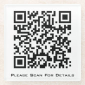 Erstellen Sie Ihren eigenen QR-Code für Ihr Untern Glasuntersetzer (Vorderseite)