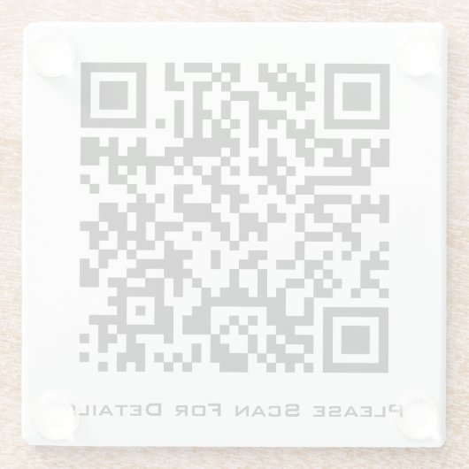Erstellen Sie Ihren eigenen QR-Code für Ihr Untern Glasuntersetzer (Rückseite)