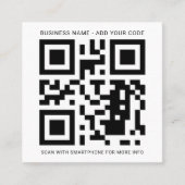 Erstellen Sie Ihren eigenen QR-Code für Ihr Untern Quadratische Visitenkarte (Vorderseite)