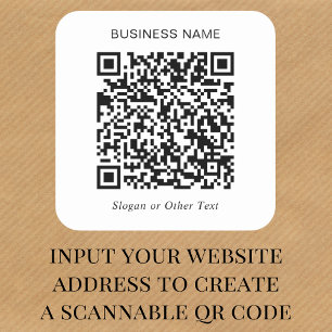 Erstellen Sie Ihren eigenen QR-Code für Werbezweck Quadratischer Aufkleber