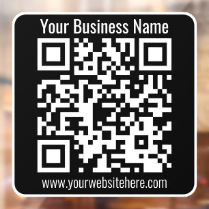 Erstellen Sie Ihren eigenen QR-Code & Info Schwa Fensteraufkleber