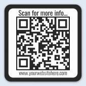 Erstellen Sie Ihren eigenen QR-Code mit einer Gren Quadratischer Aufkleber