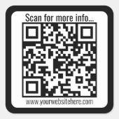 Erstellen Sie Ihren eigenen QR-Code mit einer Gren Quadratischer Aufkleber (Vorderseite)