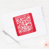 Erstellen Sie Ihren eigenen QR-Code mit Rahmen | R Quadratischer Aufkleber (Umschlag)