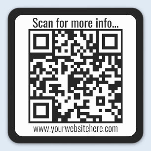 Erstellen Sie Ihren eigenen QR-Code mit Rahmen S Quadratischer Aufkleber