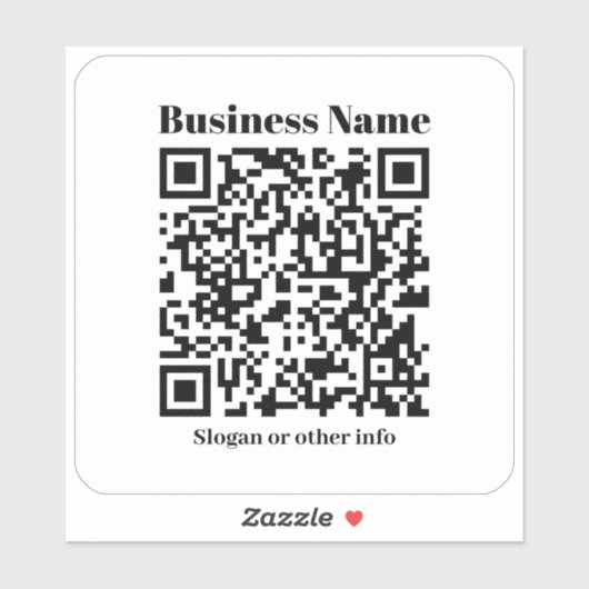 Erstellen Sie Ihren eigenen QR-Code | Schwarz und  Aufkleber (Blatt)