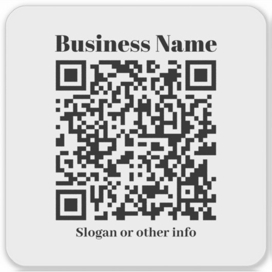 Erstellen Sie Ihren eigenen QR-Code | Schwarz und Aufkleber (Vorderseite)