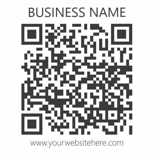 Erstellen Sie Ihren eigenen QR-Code | Schwarz und  Aufkleber (Vorderseite)