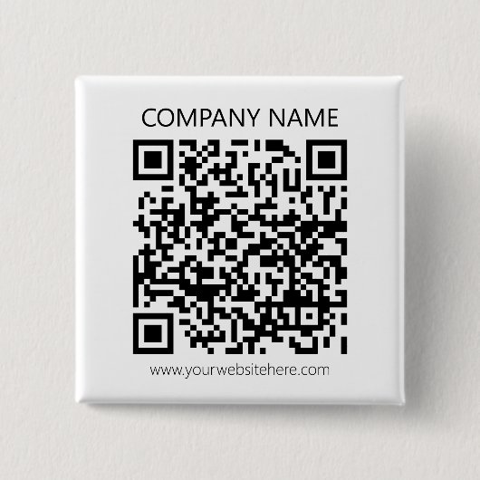 Erstellen Sie Ihren eigenen QR-Code | Schwarz und Button (Vorderseite)