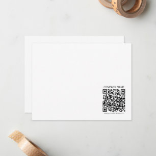 Erstellen Sie Ihren eigenen QR-Code   Schwarz und  Mitteilungskarte
