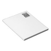Erstellen Sie Ihren eigenen QR-Code | Schwarz und  Notizblock (angewinkelt)