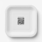 Erstellen Sie Ihren eigenen QR-Code | Schwarz und  Pappteller (Vorderseite)