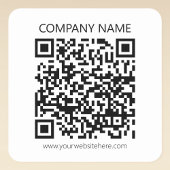 Erstellen Sie Ihren eigenen QR-Code | Schwarz und  Quadratischer Aufkleber
