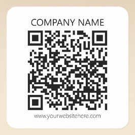 Erstellen Sie Ihren eigenen QR-Code | Schwarz und Quadratischer Aufkleber