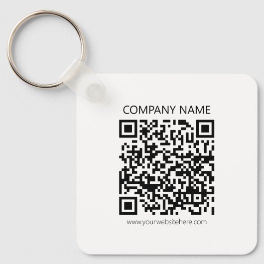 Erstellen Sie Ihren eigenen QR-Code | Schwarz und  Schlüsselanhänger (Vorderseite)