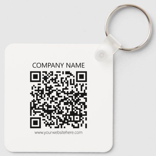 Erstellen Sie Ihren eigenen QR-Code | Schwarz und Schlüsselanhänger (Rückseite)