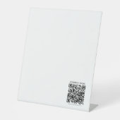 Erstellen Sie Ihren eigenen QR-Code | Schwarz und Sockelschild (Vorderseite)