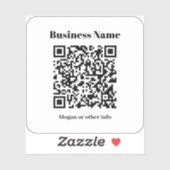 Erstellen Sie Ihren eigenen QR-Code | Schwarz/Weiß Aufkleber (Blatt)