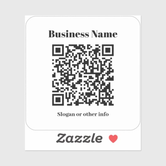 Erstellen Sie Ihren eigenen QR-Code | Schwarz/Weiß Aufkleber (Blatt)