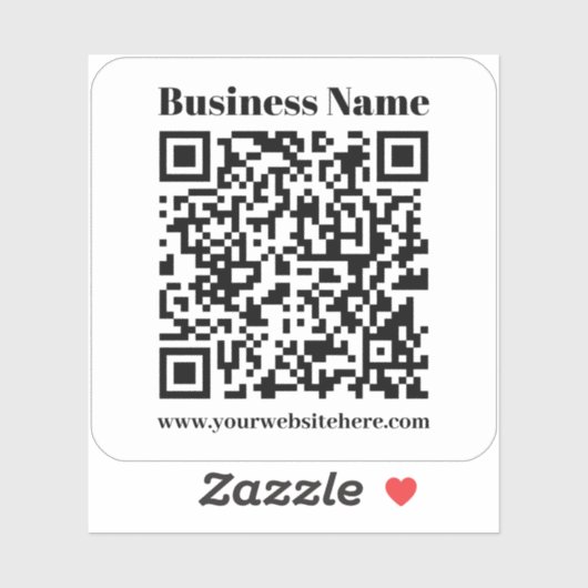 Erstellen Sie Ihren eigenen QR-Code | Schwarz/Weiß Aufkleber (Blatt)