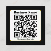 Erstellen Sie Ihren eigenen QR-Code | Schwarz-weiß Begleitkarte (Vorderseite)