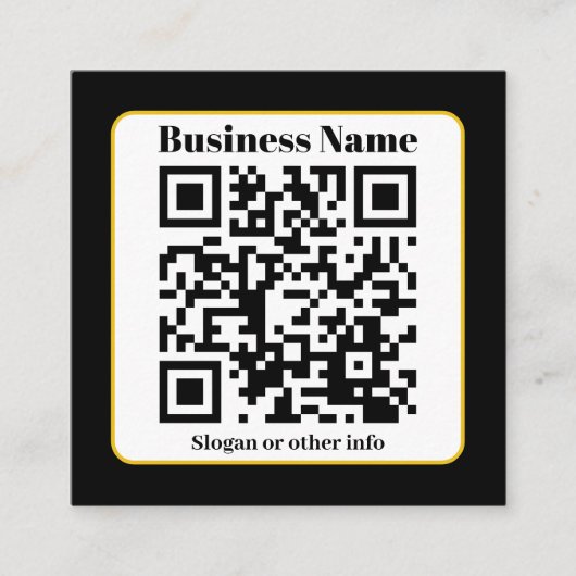 Erstellen Sie Ihren eigenen QR-Code | Schwarz-weiß Begleitkarte (Vorderseite)